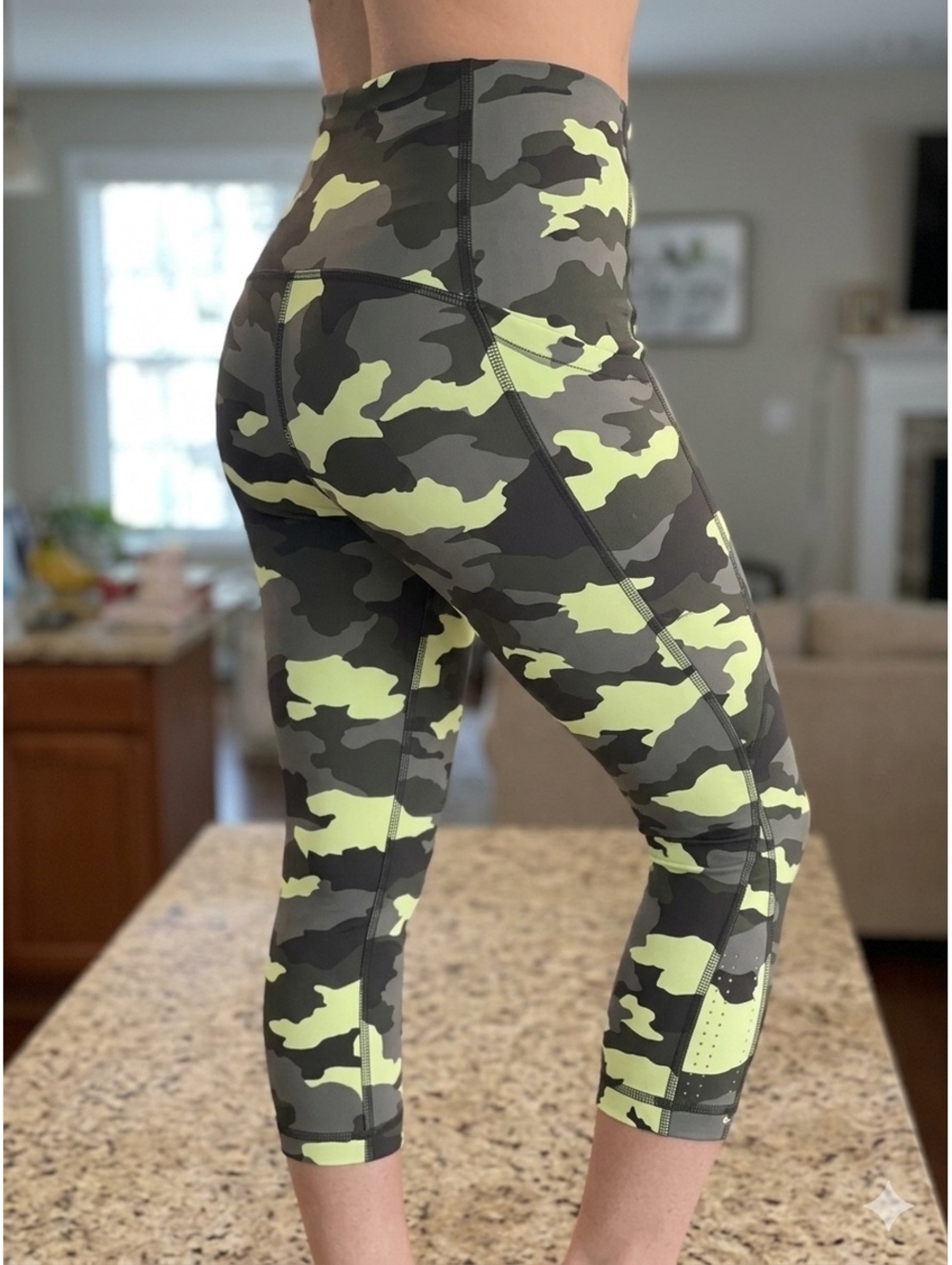 Lululemon Green Camo Capri Leggings